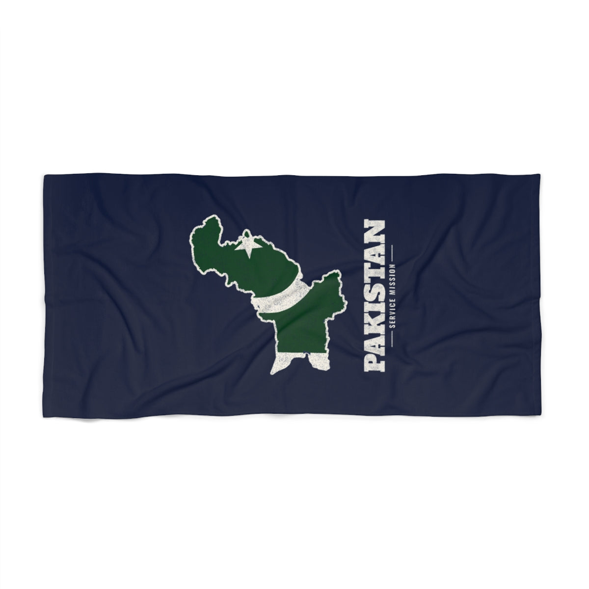 Pakistan Service Mission flag map beach towel by Weak Things view 2