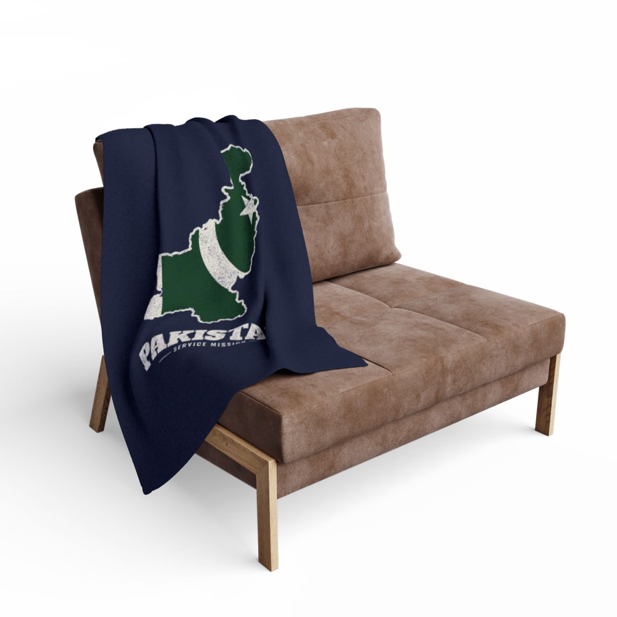 Pakistan Service Mission flag map fleece blanket by Weak Things view 2