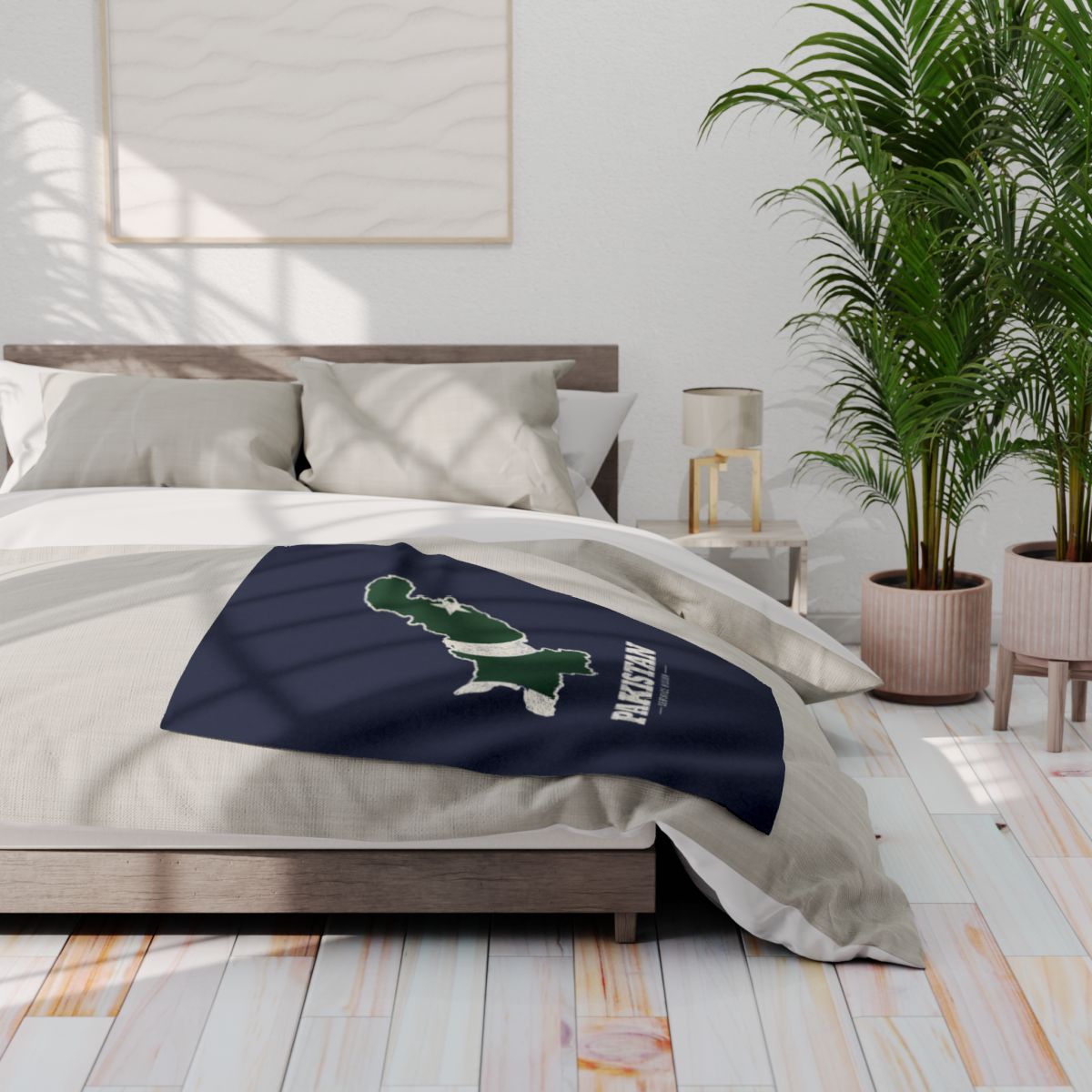 Pakistan Service Mission flag map fleece blanket by Weak Things view 3