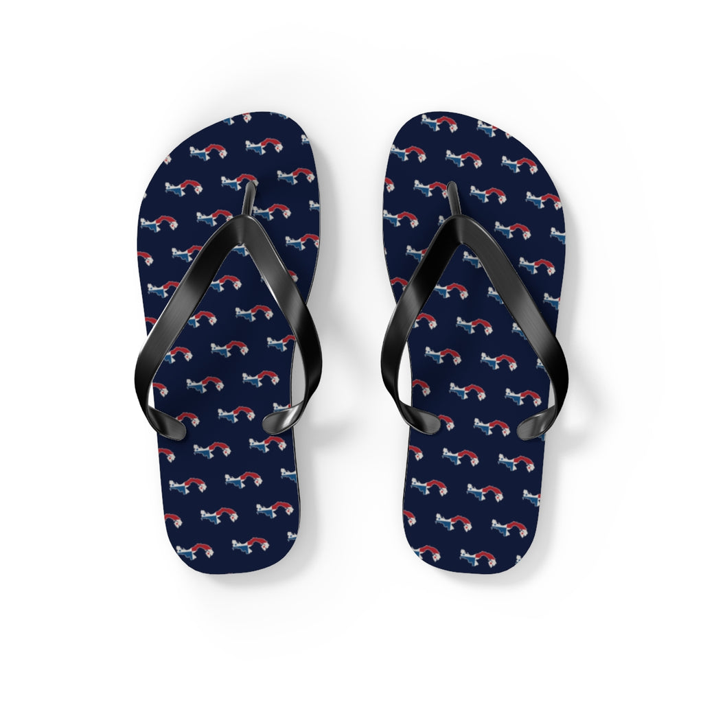 Panama Mission flag map flip flops by Weak Things view 2