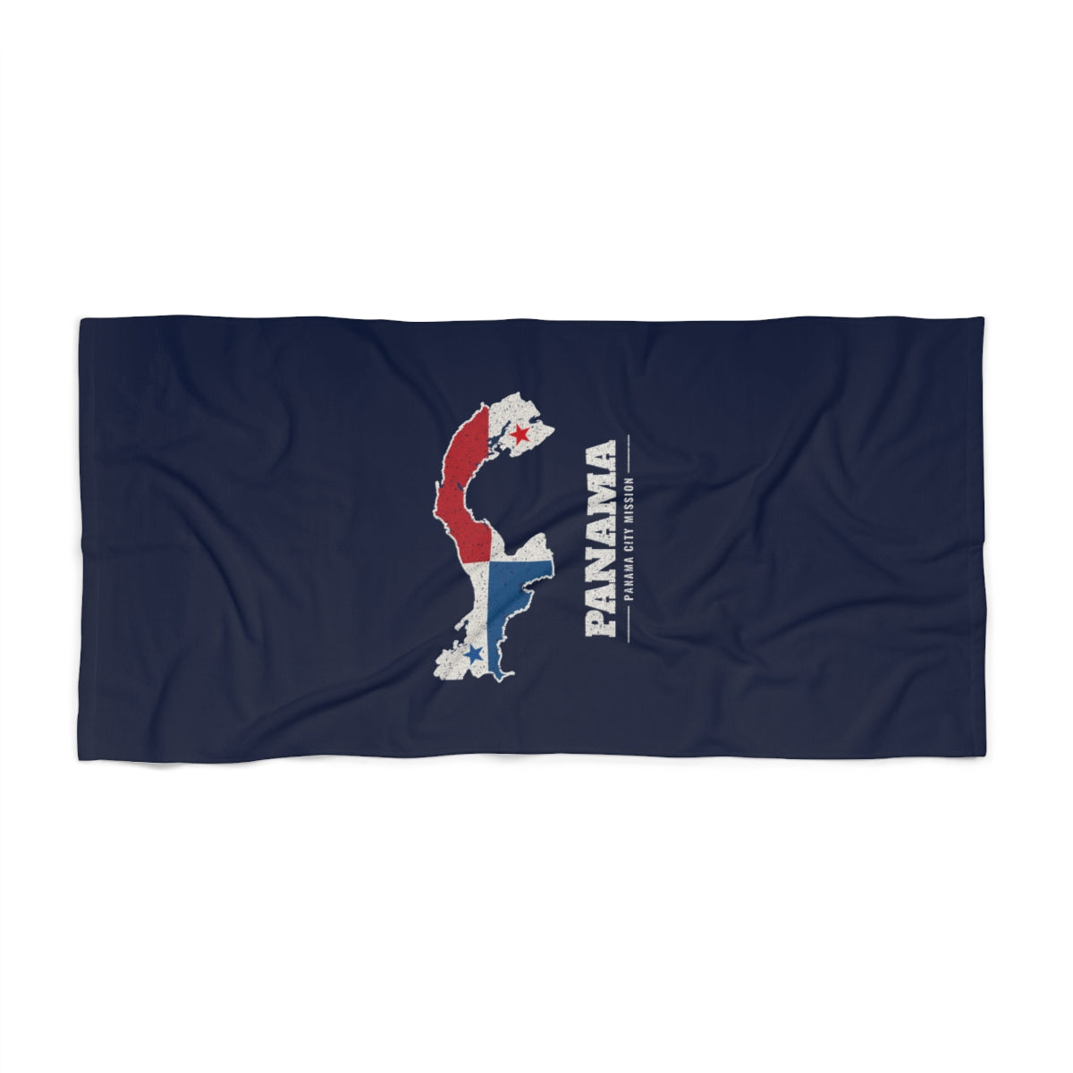 Panama Panama City Mission flag map beach towel by Weak Things view 2
