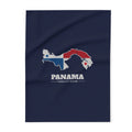 Panama Panama City Mission flag map fleece blanket by Weak Things