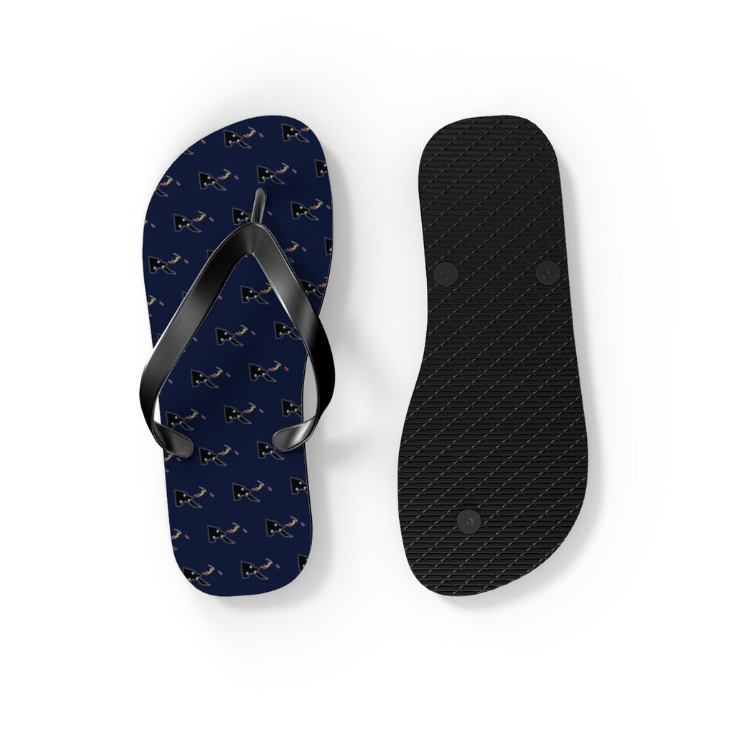 Papua New Guinea Mission flag map flip flops by Weak Things view 4