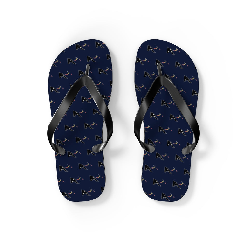 Papua New Guinea Mission flag map flip flops by Weak Things view 2
