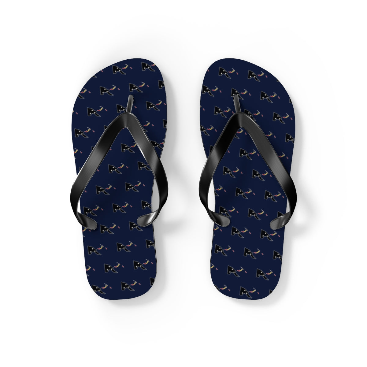 Papua New Guinea Mission flag map flip flops by Weak Things view 2