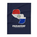 Paraguay Asuncion North Mission flag map fleece blanket by Weak Things
