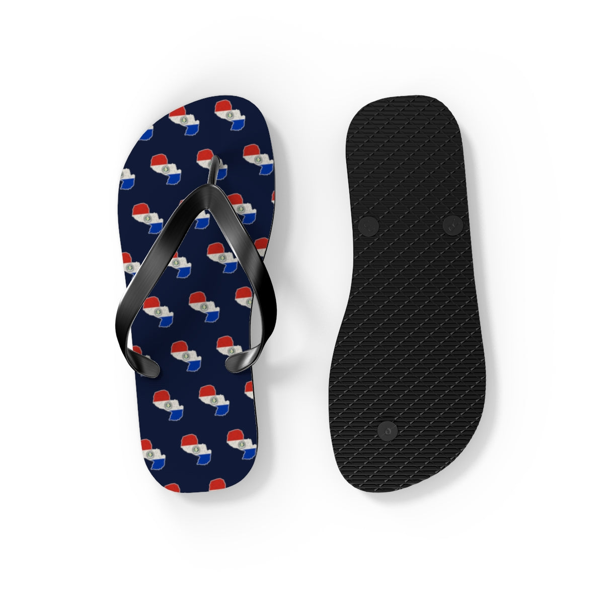 Paraguay Mission flag map flip flops by Weak Things view 4