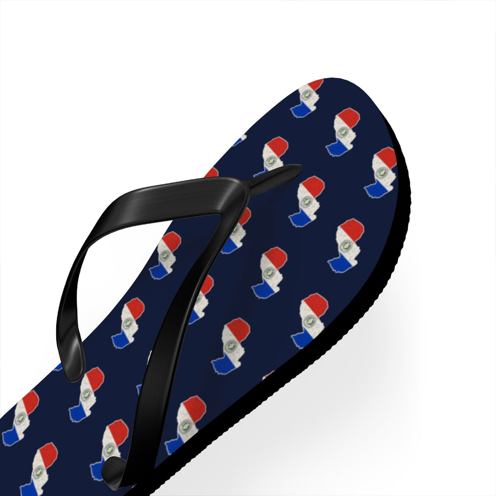 Paraguay Mission flag map flip flops by Weak Things view 3