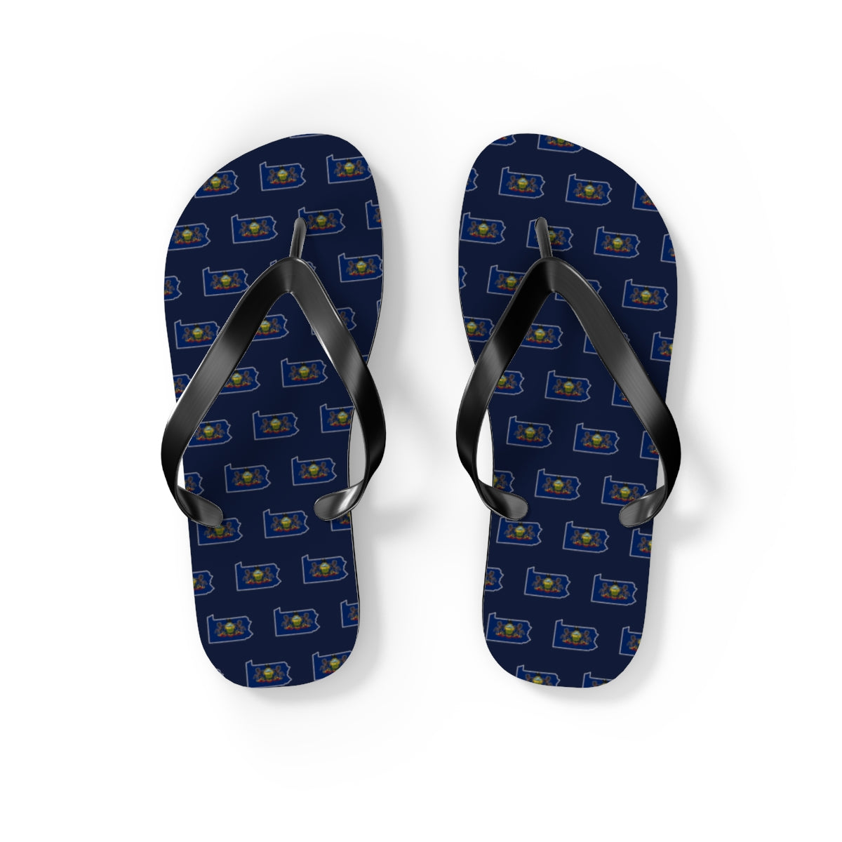 Pennsylvania Mission flag map flip flops by Weak Things view 2