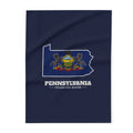 Pennsylvania Philadelphia Mission flag map fleece blanket by Weak Things
