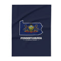 Pennsylvania Pittsburgh Mission flag map fleece blanket by Weak Things