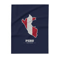 Peru Cusco Mission flag map fleece blanket by Weak Things