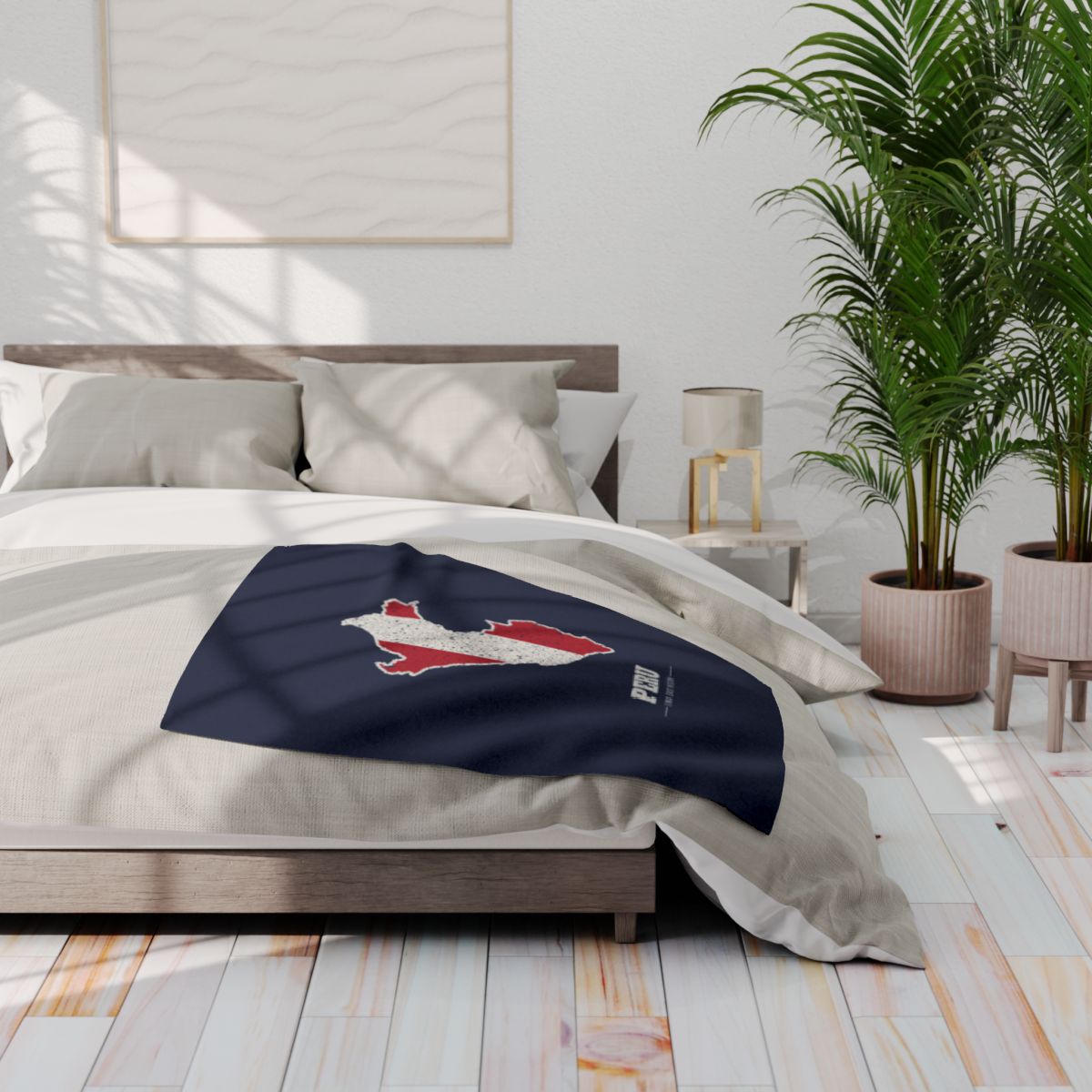 Peru Lima East Mission flag map fleece blanket by Weak Things view 3