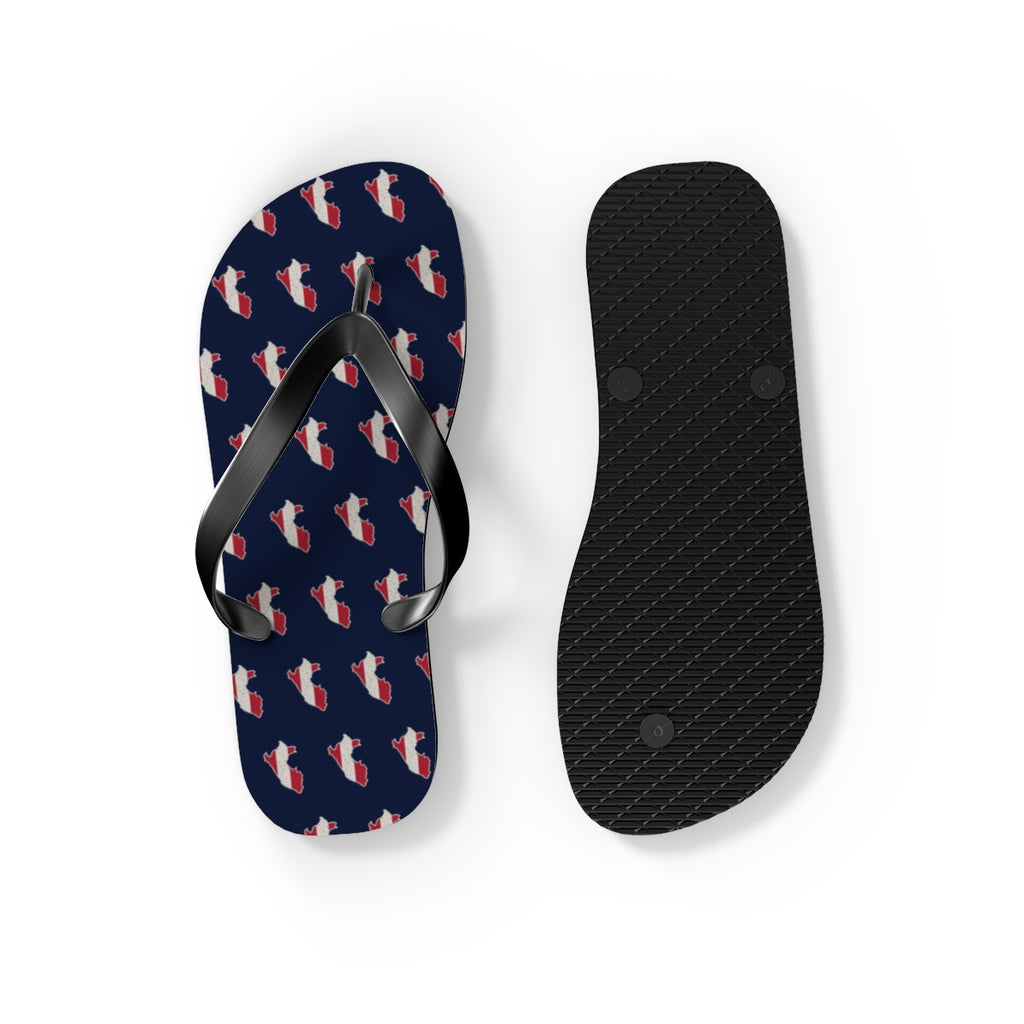 Peru Mission flag map flip flops by Weak Things view 4
