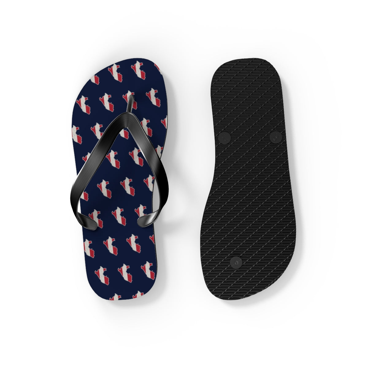 Peru Mission flag map flip flops by Weak Things view 4