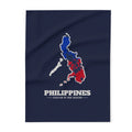 Philippines Cagayan De Oro Mission flag map fleece blanket by Weak Things