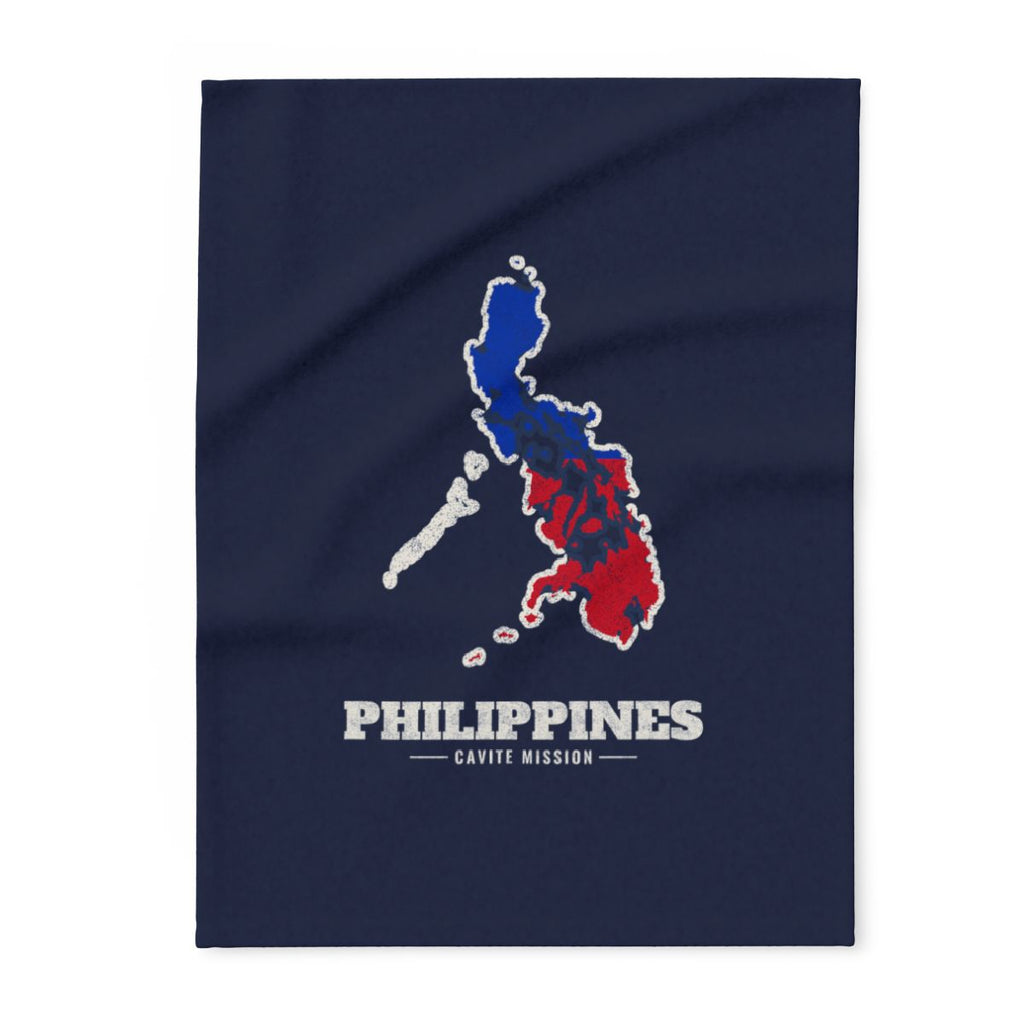 Philippines Cavite Mission flag map fleece blanket by Weak Things