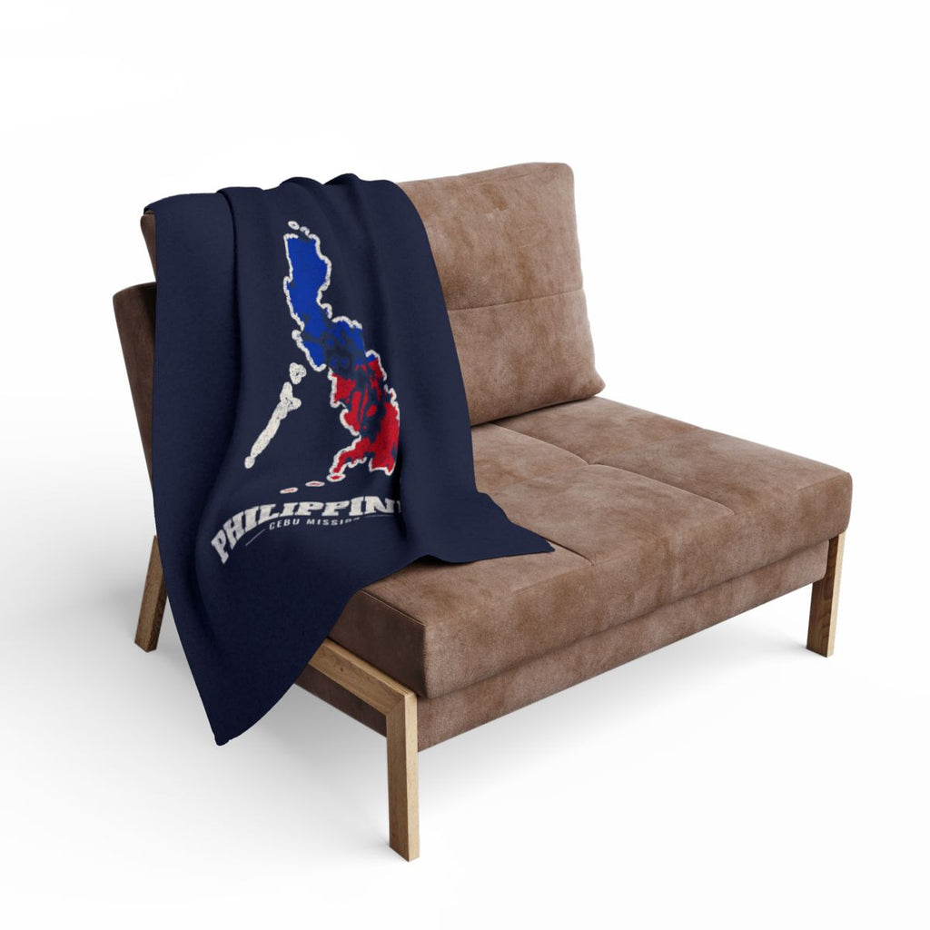 Philippines Cebu Mission flag map fleece blanket by Weak Things view 2