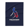 Philippines General Santos Mission flag map fleece blanket by Weak Things
