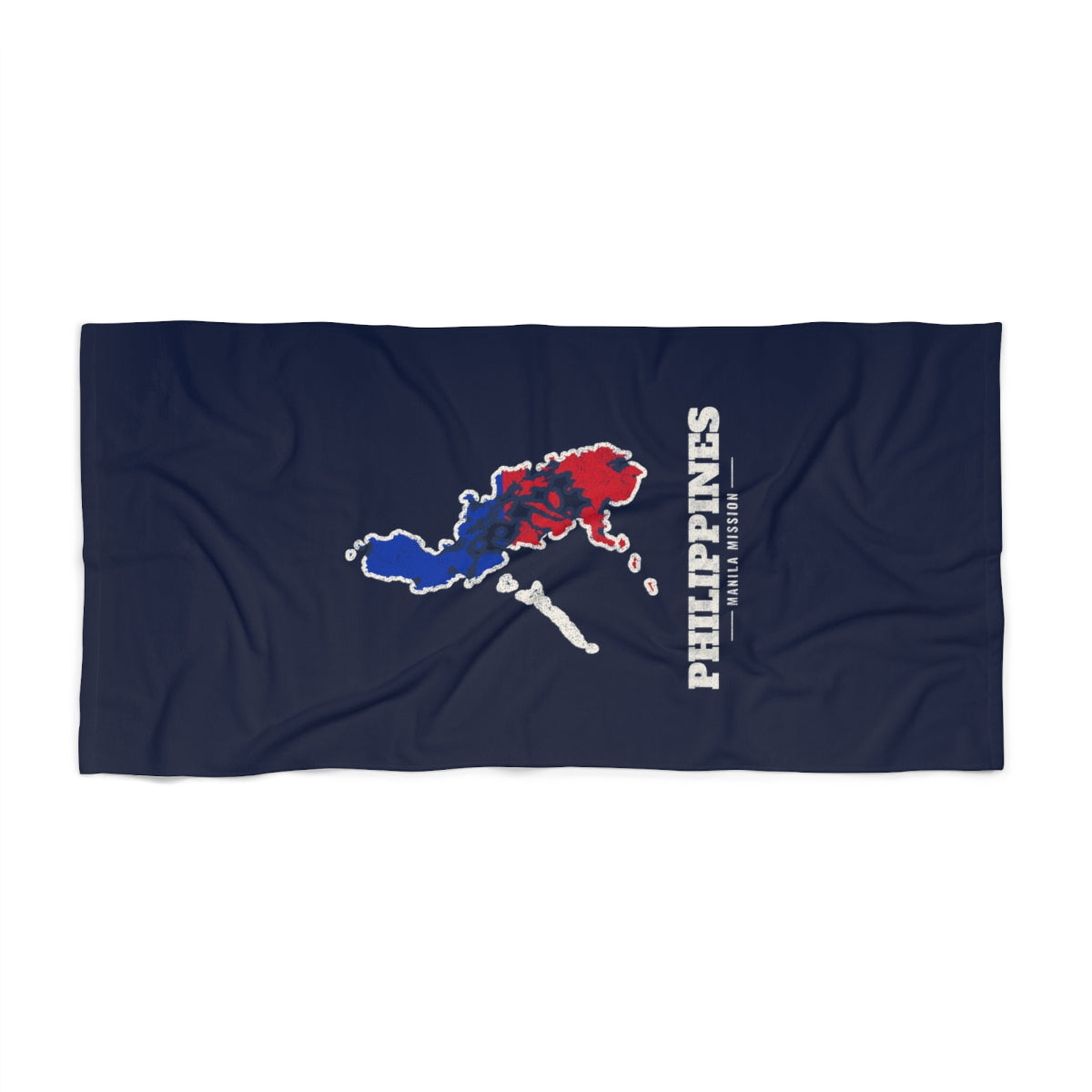 Philippines Manila Mission flag map beach towel by Weak Things view 2