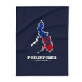 Philippines Manila Mission flag map fleece blanket by Weak Things