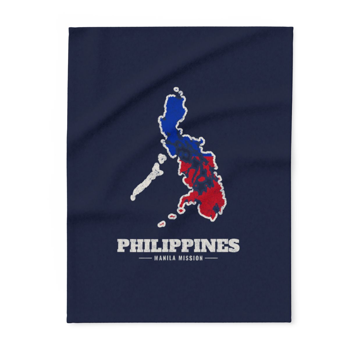 Philippines Manila Mission flag map fleece blanket by Weak Things