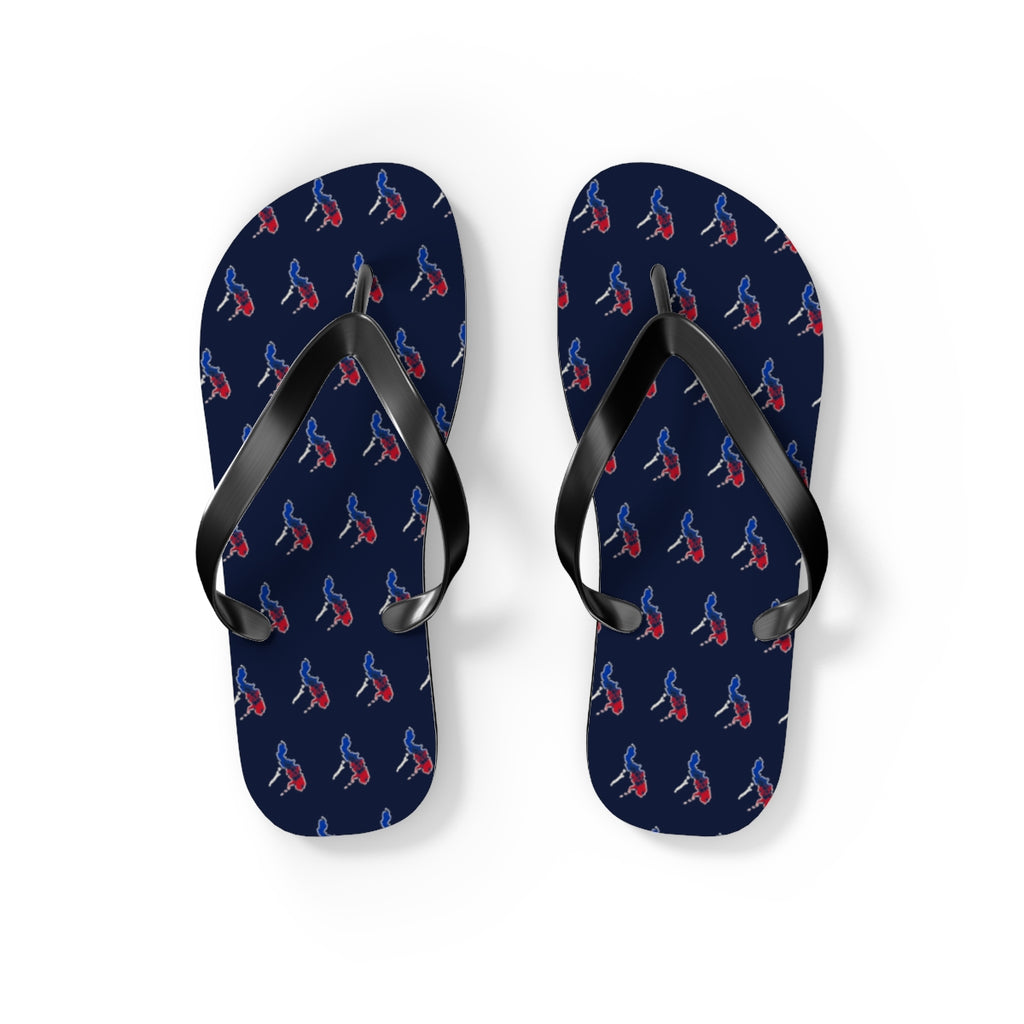 Philippines Mission flag map flip flops by Weak Things view 2