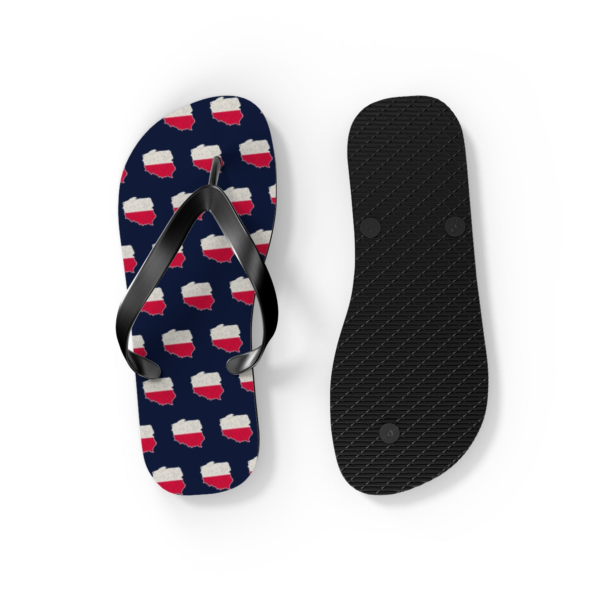 Poland Mission flag map flip flops by Weak Things view 4