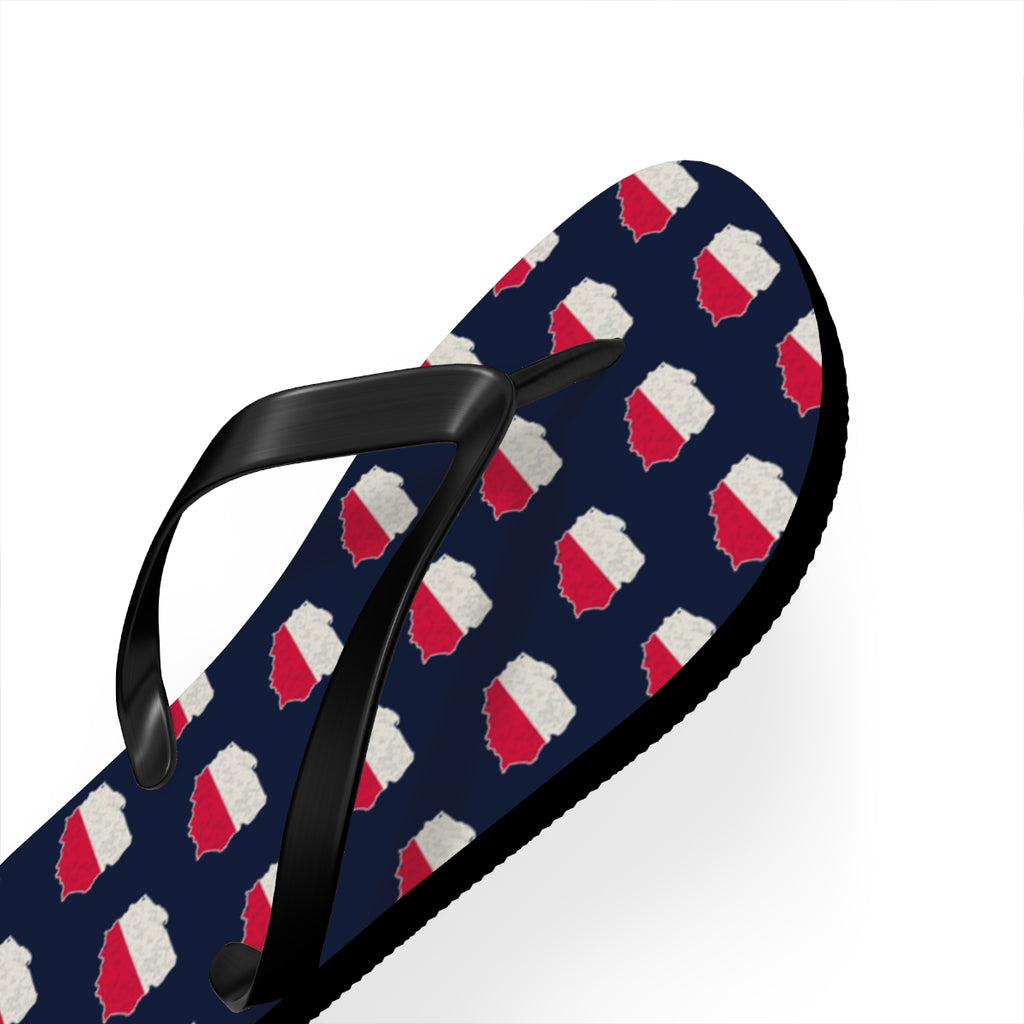 Poland Mission flag map flip flops by Weak Things view 3