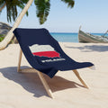 Poland Warsaw Mission flag map beach towel by Weak Things