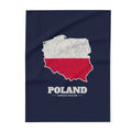 Poland Warsaw Mission flag map fleece blanket by Weak Things