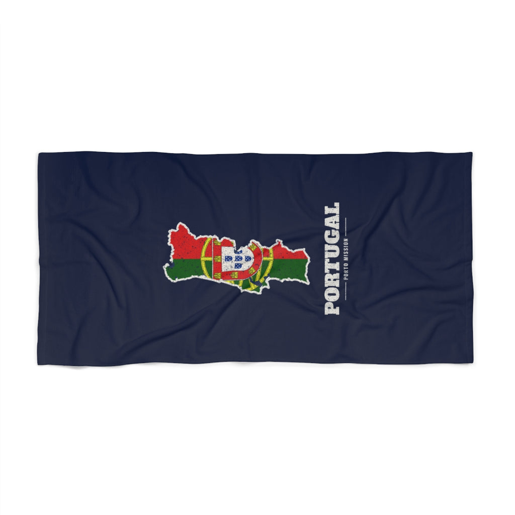 Portugal Porto Mission flag map beach towel by Weak Things view 2
