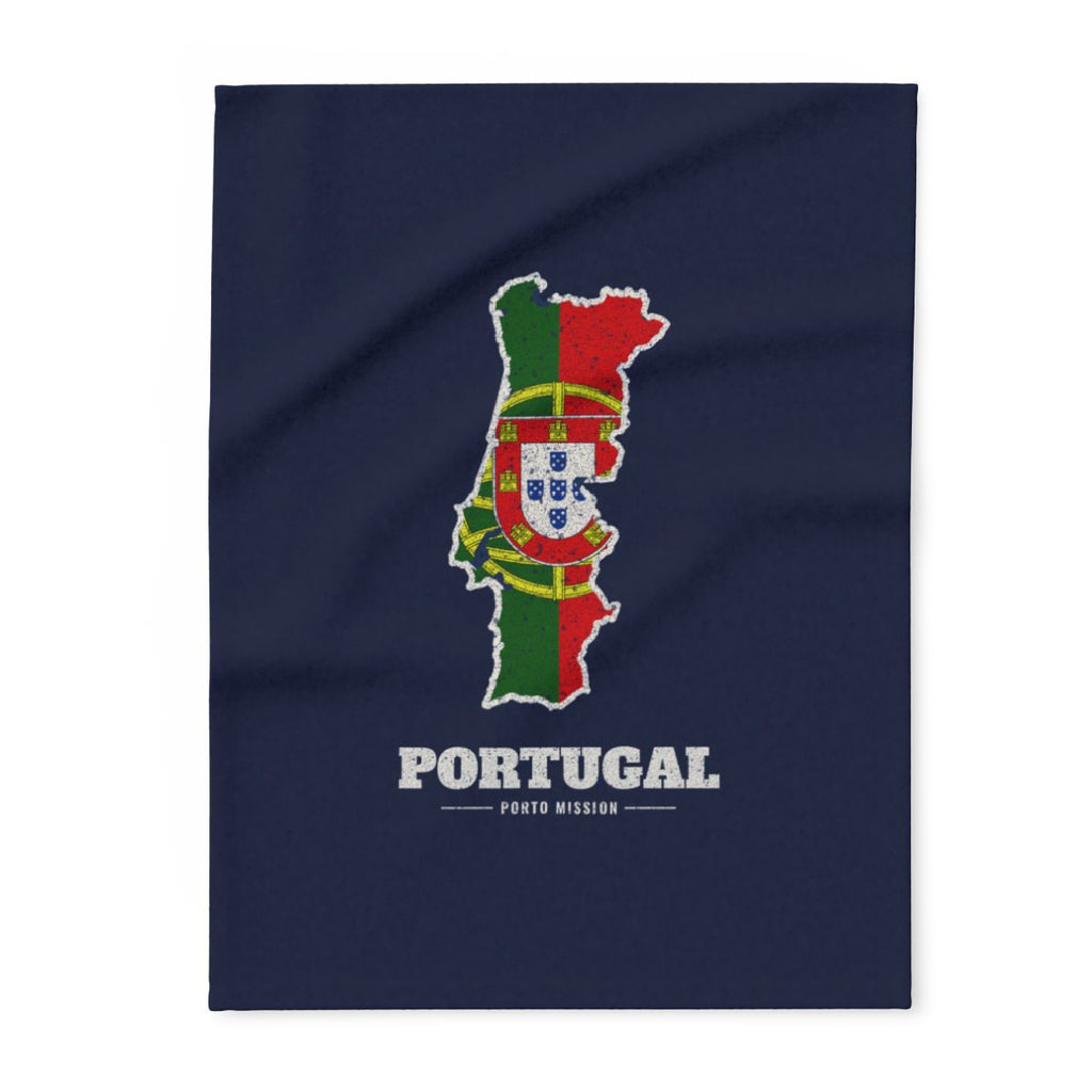 Portugal Porto Mission flag map fleece blanket by Weak Things