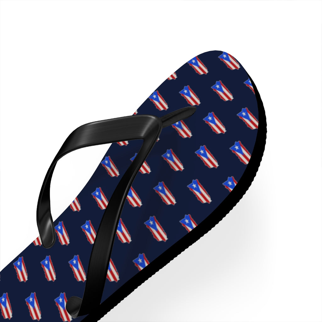 Puerto Rico Mission flag map flip flops by Weak Things view 3