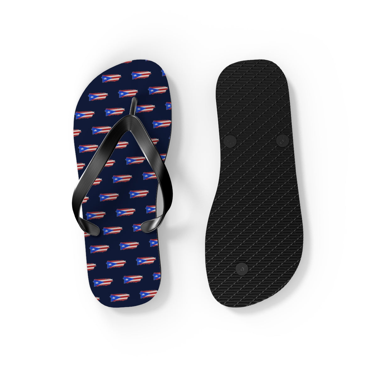Puerto Rico Mission flag map flip flops by Weak Things view 4