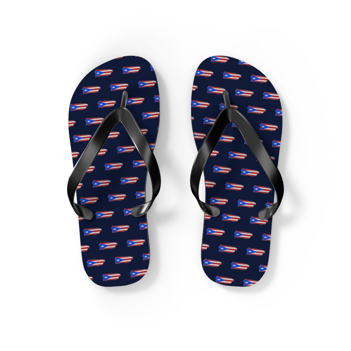 Puerto Rico Mission flag map flip flops by Weak Things view 2