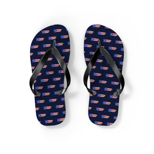 Puerto Rico Mission flag map flip flops by Weak Things view 2