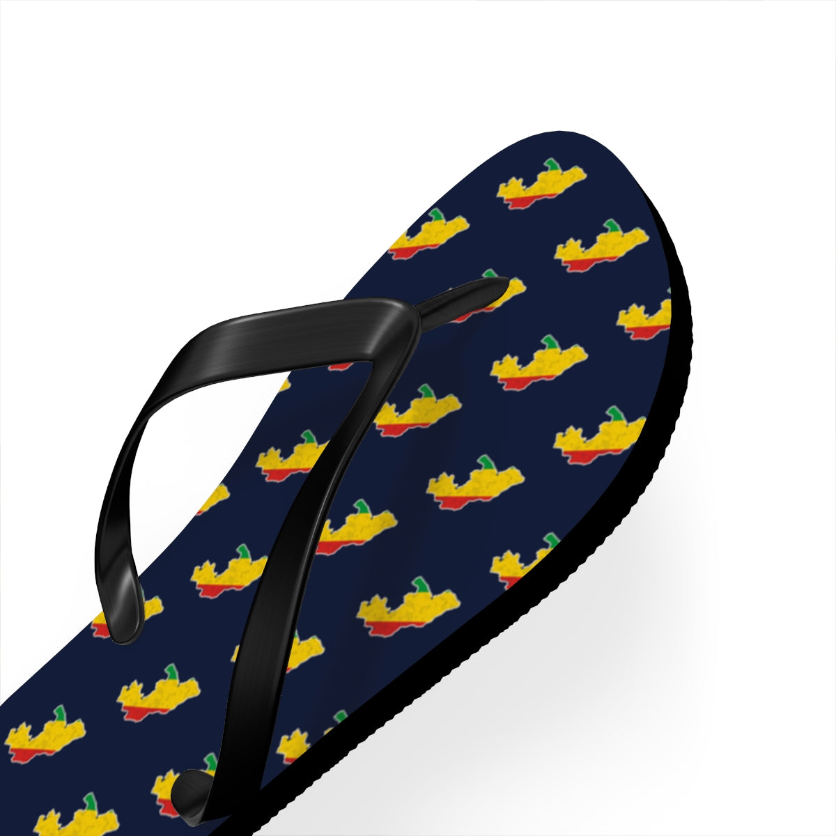 Republic of Congo Mission flag map flip flops by Weak Things view 3