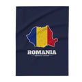 Romania Bucharest Mission flag map fleece blanket by Weak Things