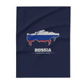 Russia Yekaterinburg Mission flag map fleece blanket by Weak Things