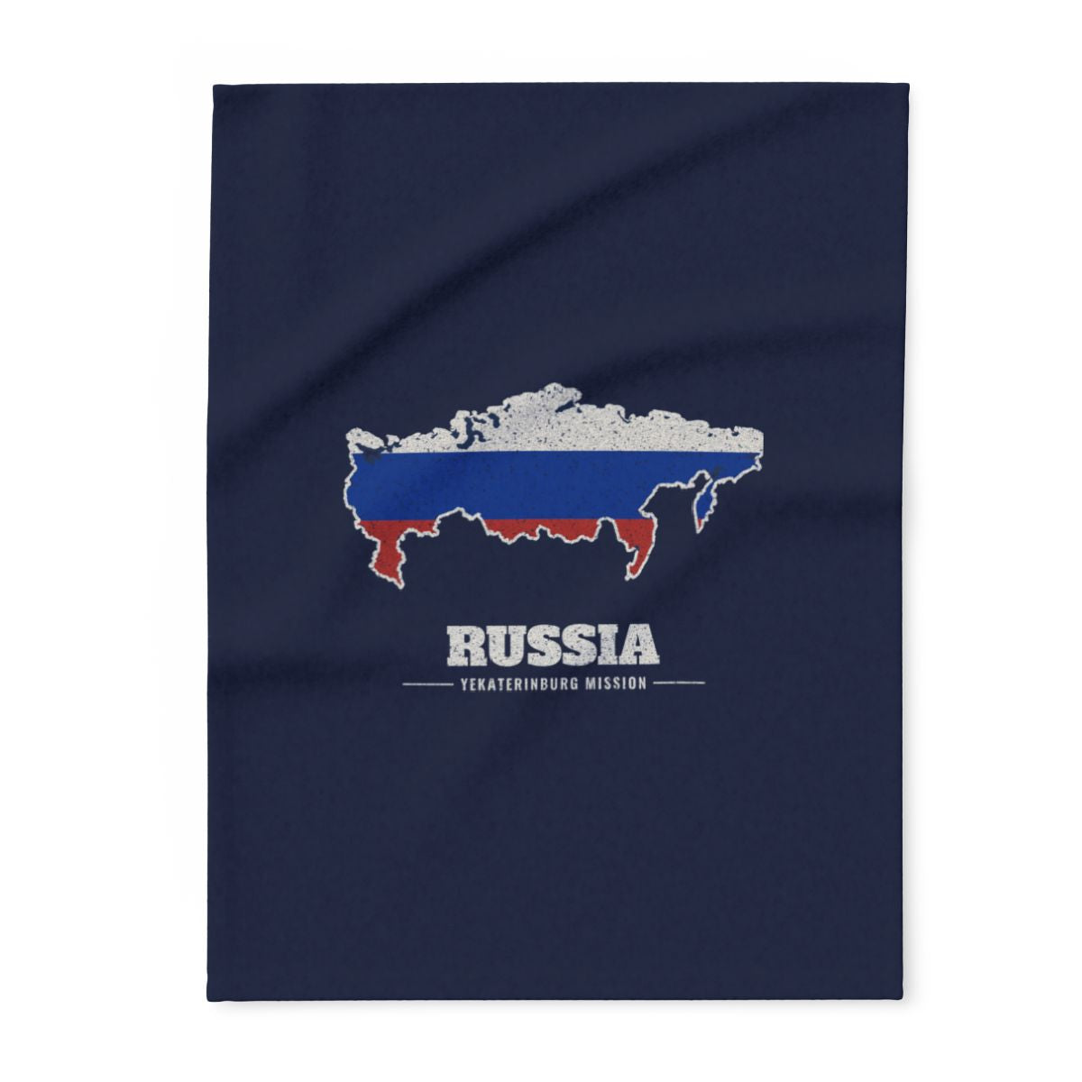 Russia Yekaterinburg Mission flag map fleece blanket by Weak Things