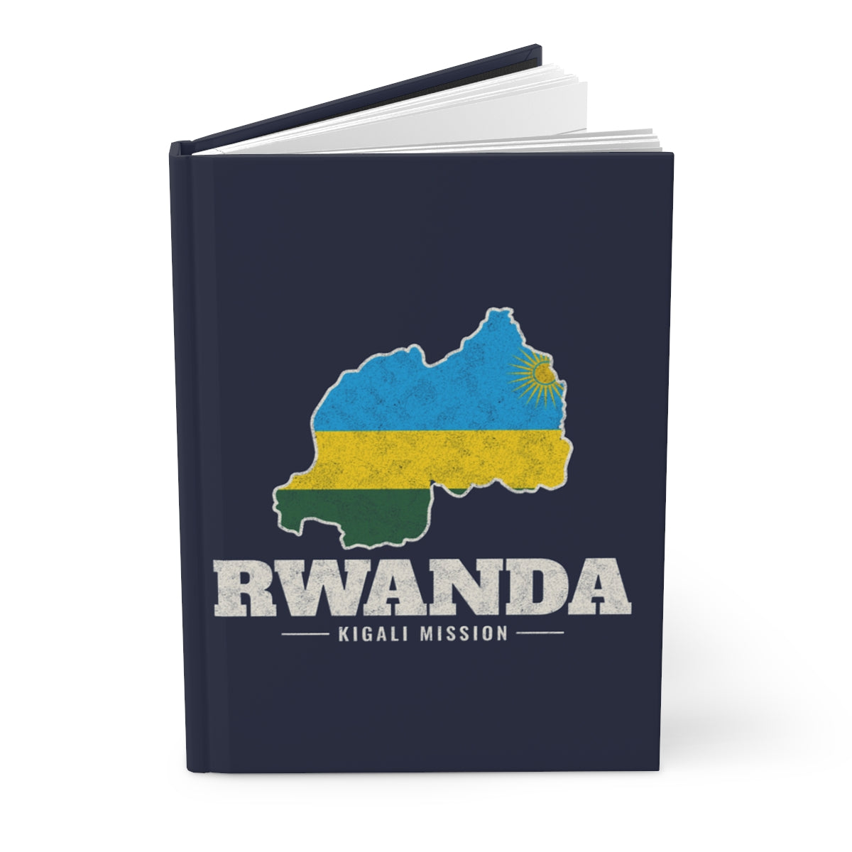Rwanda Kigali Mission flag map journal by Weak Things view 3