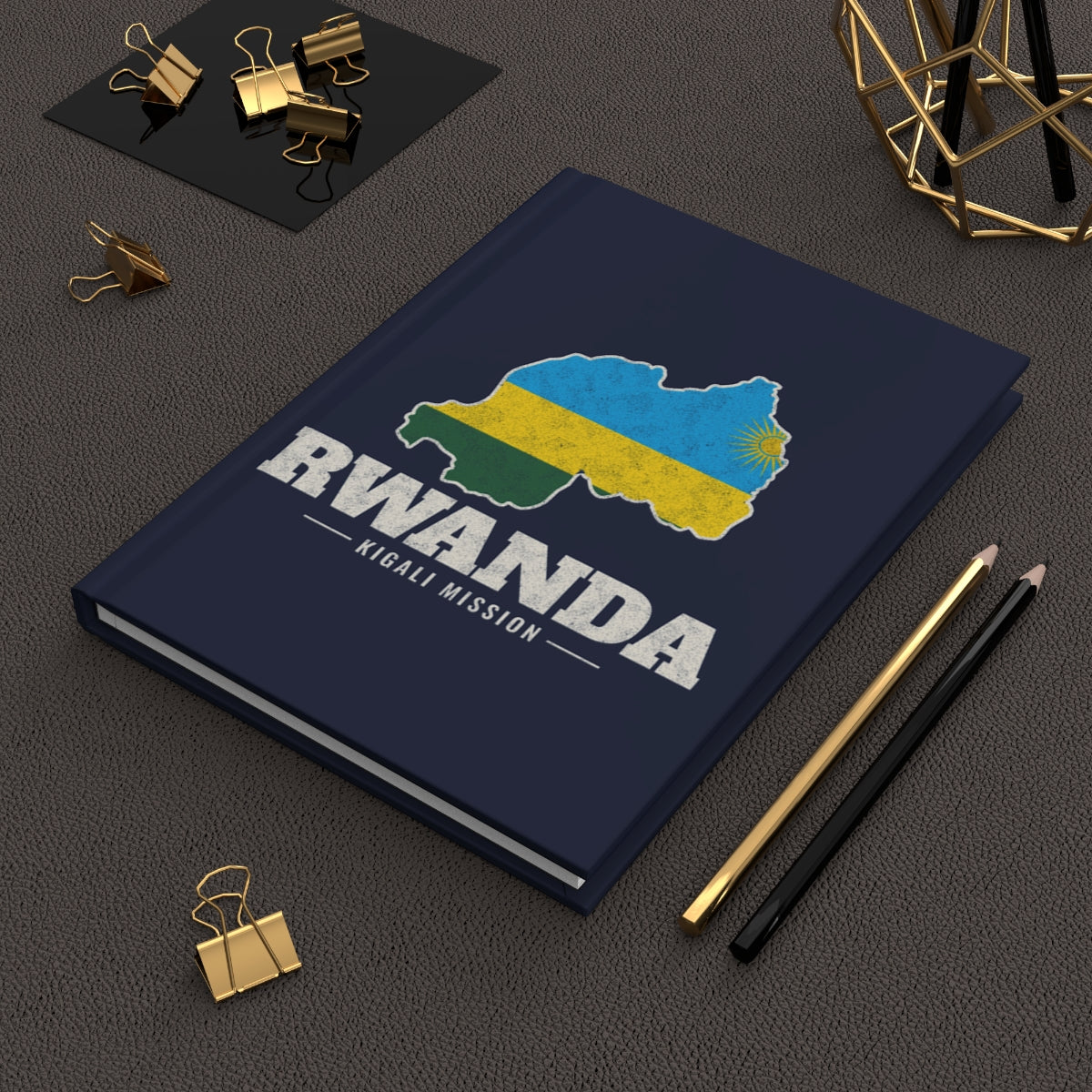 Rwanda Kigali Mission flag map journal by Weak Things view 2