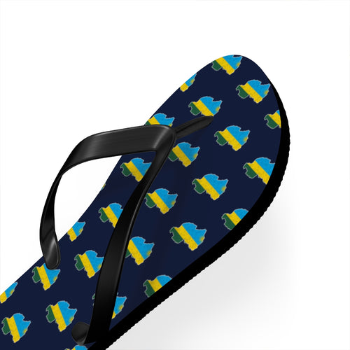 Rwanda Mission flag map flip flops by Weak Things view 3