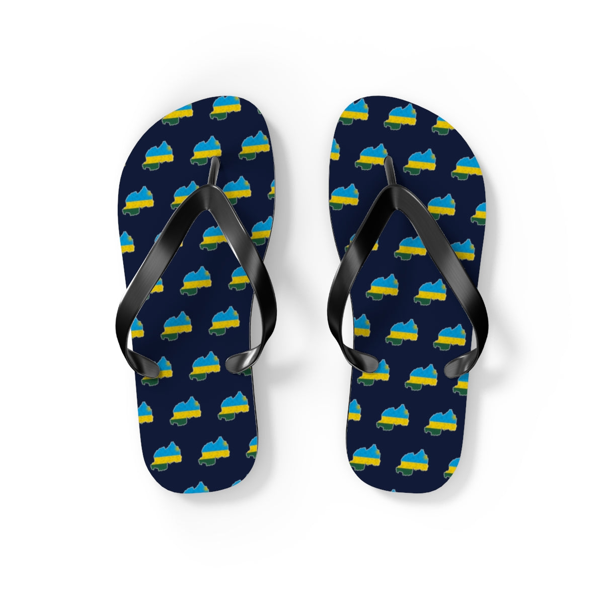 Rwanda Mission flag map flip flops by Weak Things view 2
