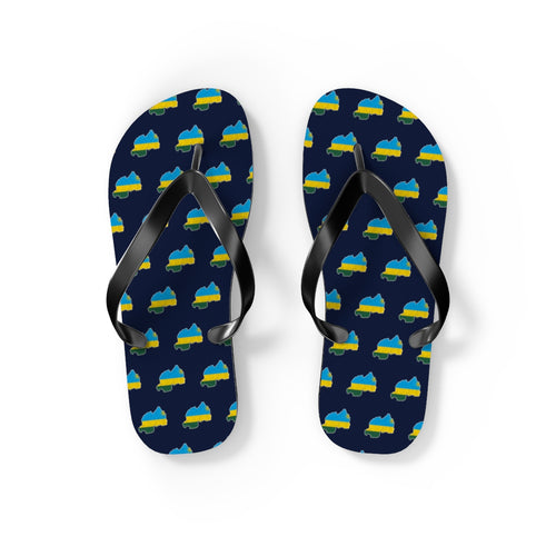 Rwanda Mission flag map flip flops by Weak Things view 2