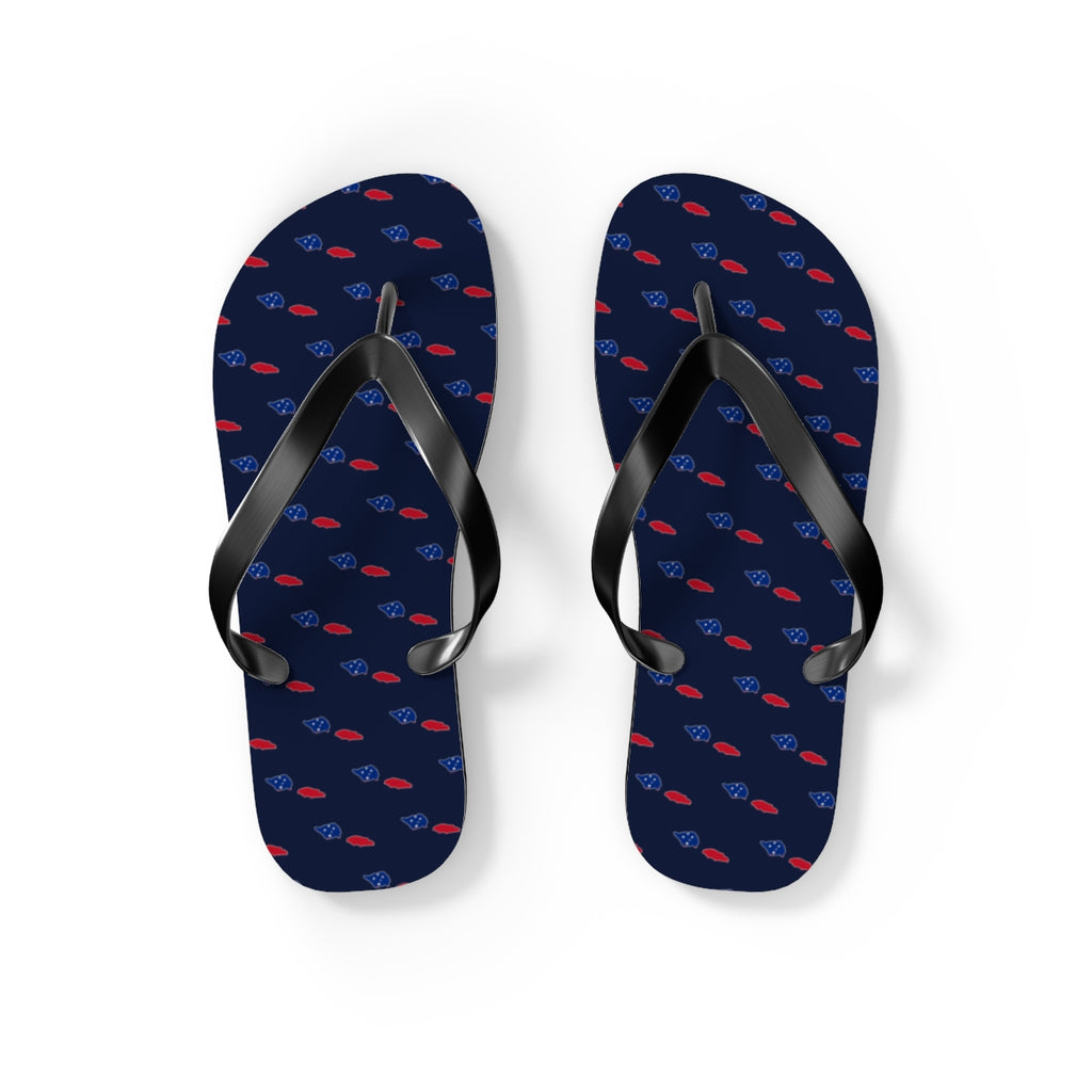 Samoa Mission flag map flip flops by Weak Things view 2