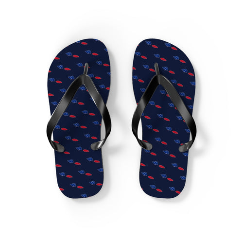 Samoa Mission flag map flip flops by Weak Things view 2