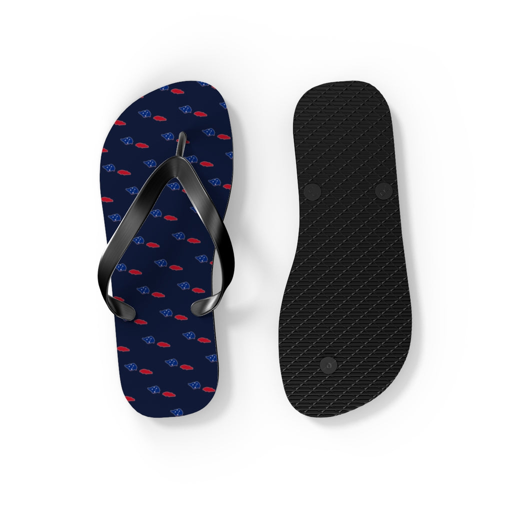 Samoa Mission flag map flip flops by Weak Things view 4