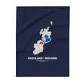 Scotland/Ireland Mission flag map fleece blanket by Weak Things